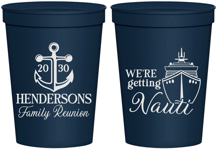 Personalized Family Reunion 16 oz Stadium Cups - Cruise Nautical | 160021