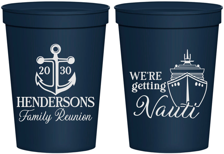 Personalized Family Reunion 16 oz Stadium Cups - Cruise Nautical | 160021