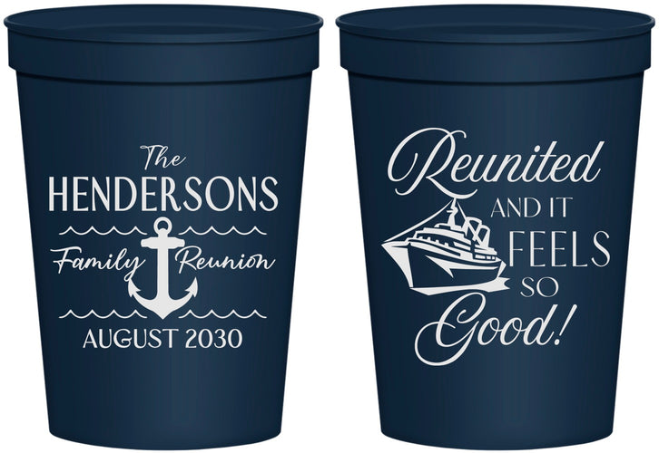 Personalized Family Reunion 16 oz Stadium Cups - Cruise Anchor | 160027