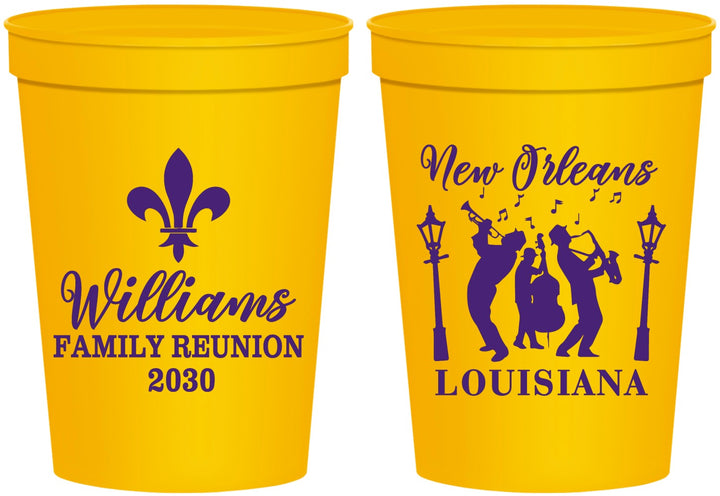 Personalized Family Reunion 16 oz Stadium Cups - New Orleans | 160030