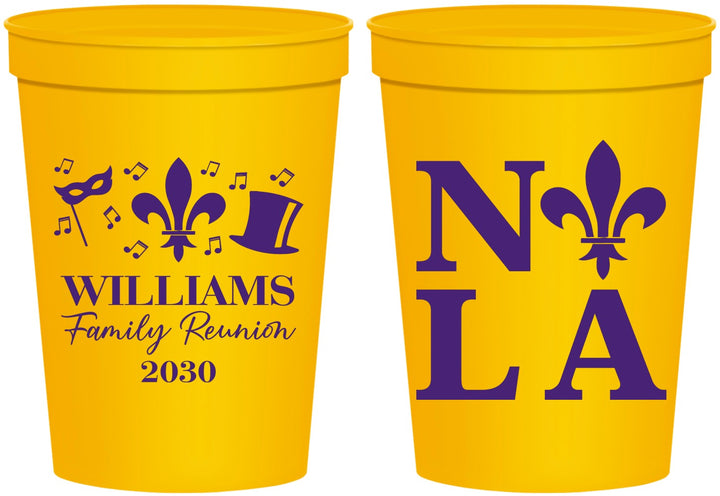 Personalized Family Reunion 16 oz Stadium Cups - New Orleans | 160031