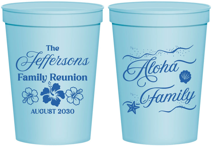 Personalized Family Reunion 16 oz Stadium Cups - Hawaii | 160032