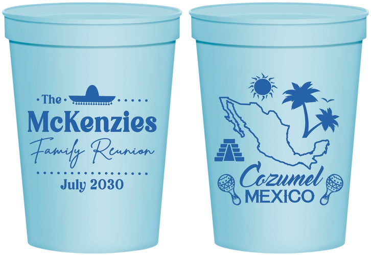 Personalized Family Reunion 16 oz Stadium Cups - Mexico | 160033