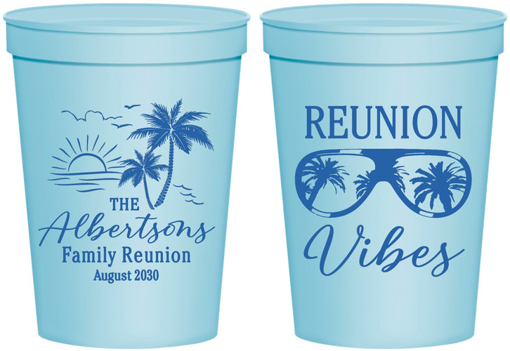 Personalized Family Reunion 16 oz Stadium Cups - Beach | 160034
