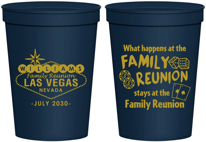 Personalized Family Reunion 16 oz Stadium Cups - Las Vegas | 160038