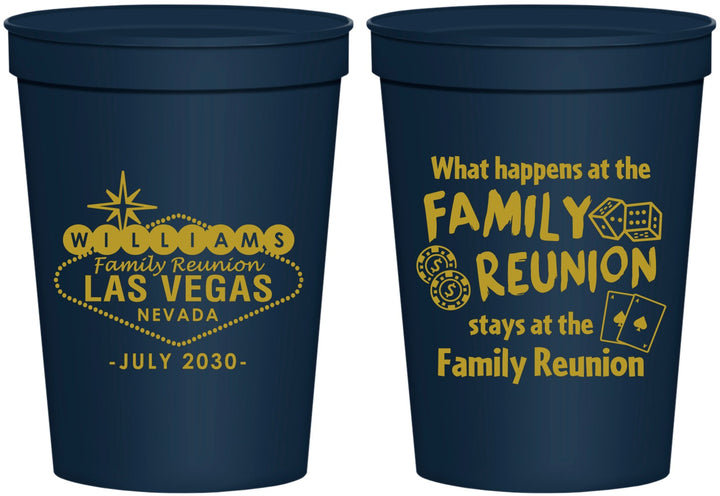 Personalized Family Reunion 16 oz Stadium Cups - Las Vegas | 160038