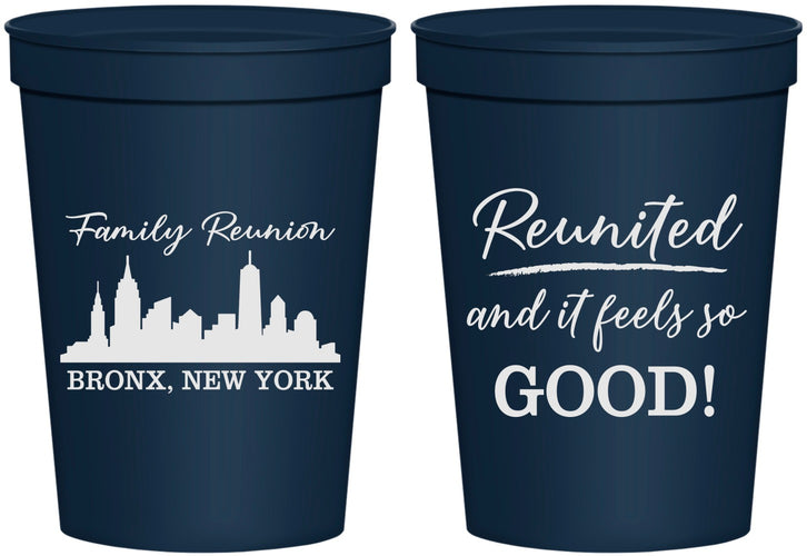 Personalized Family Reunion 16 oz Stadium Cups - New York | 160039