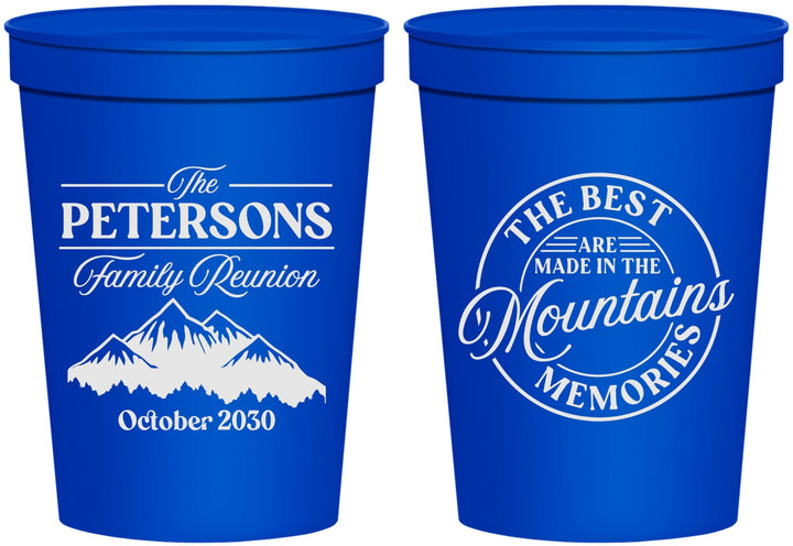 Personalized Family Reunion 16 oz Stadium Cups - Mountains | 160043