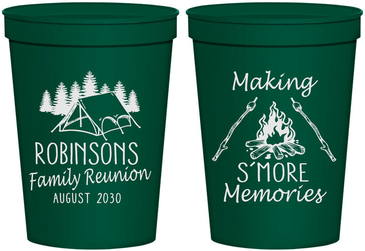 Personalized Family Reunion 16 oz Stadium Cups - Camping | 160046