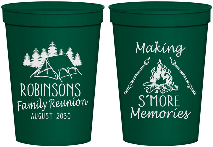 Personalized Family Reunion 16 oz Stadium Cups - Camping | 160046
