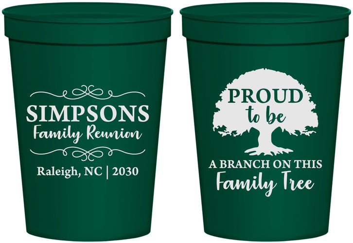 Personalized Family Reunion 16 oz Stadium Cups - Family Tree | 160050