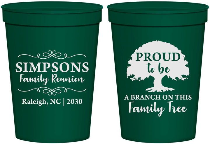 Personalized Family Reunion 16 oz Stadium Cups - Family Tree | 160050