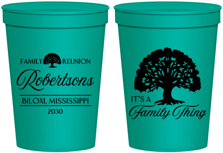 Personalized Family Reunion 16 oz Stadium Cups - Tree Family Thing | 160054