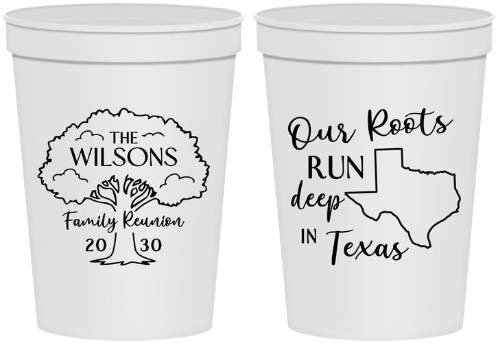 Personalized Family Reunion 16 oz Stadium Cups - Texas | 160055