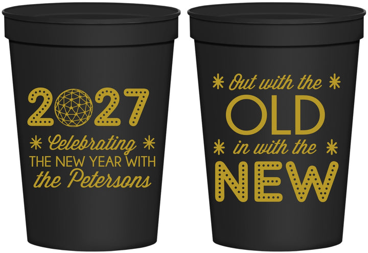 Personalized New Years 16 oz Stadium Cups - 2027 Out With The Old | 170000