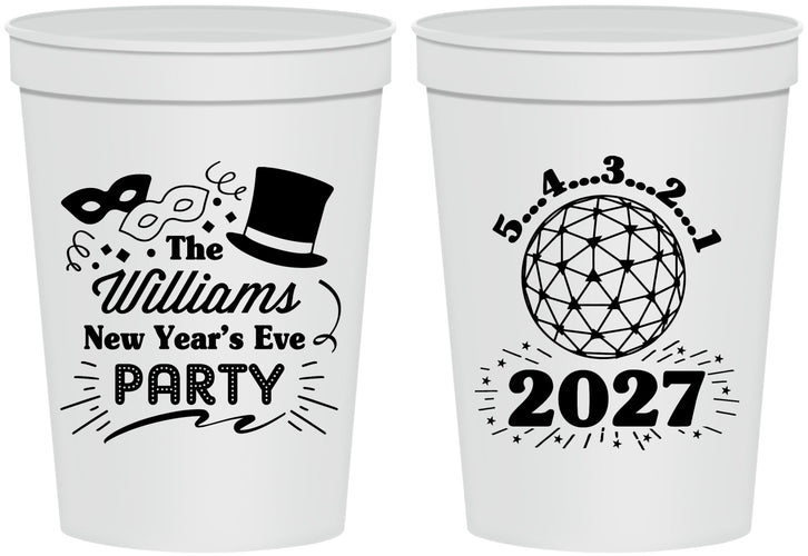 Personalized New Years 16 oz Stadium Cups - 2027 Ball | 170005