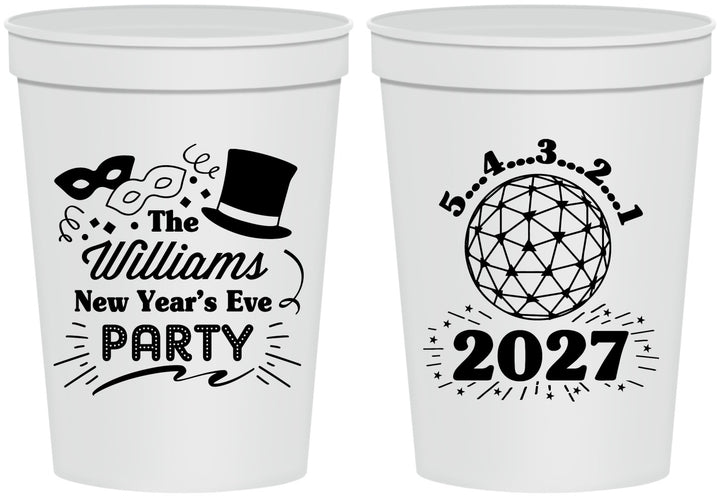 Personalized New Years 16 oz Stadium Cups - 2027 Ball | 170005