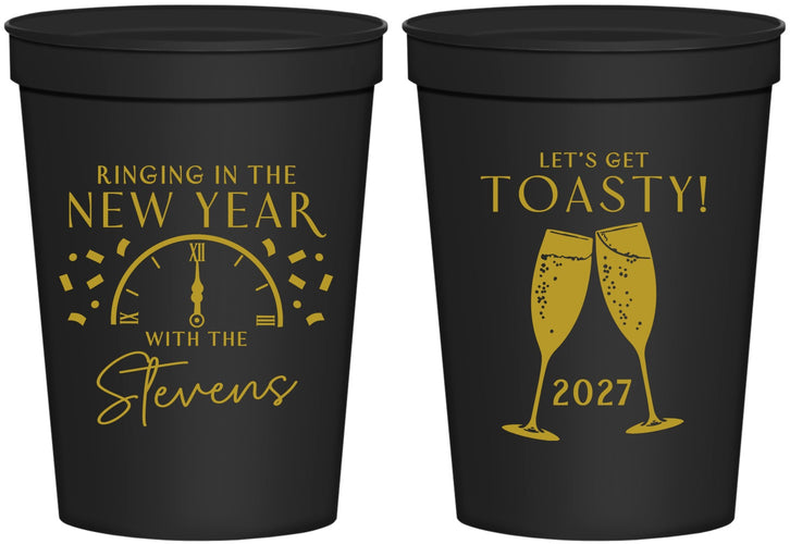 Personalized New Years 16 oz Stadium Cups - 2027 Toast | 170008