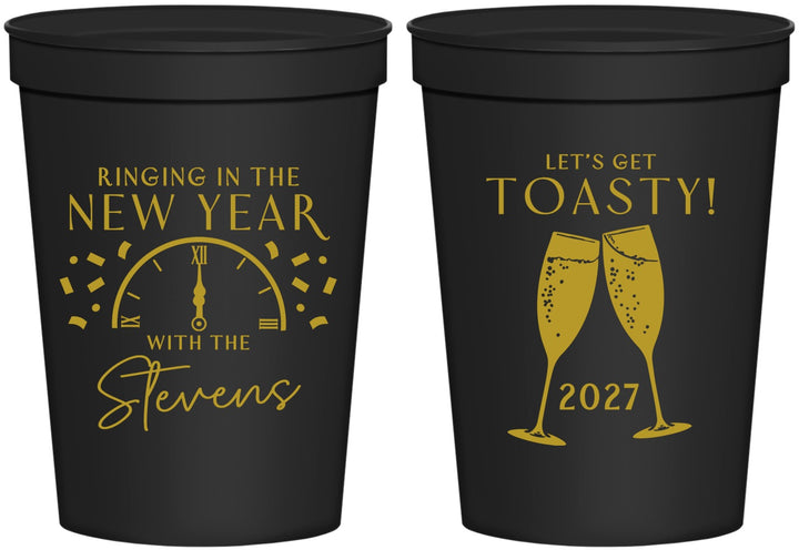 Personalized New Years 16 oz Stadium Cups - 2027 Toast | 170008