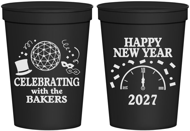 Personalized New Years 16 oz Stadium Cups - 2027 Countdown | 170010