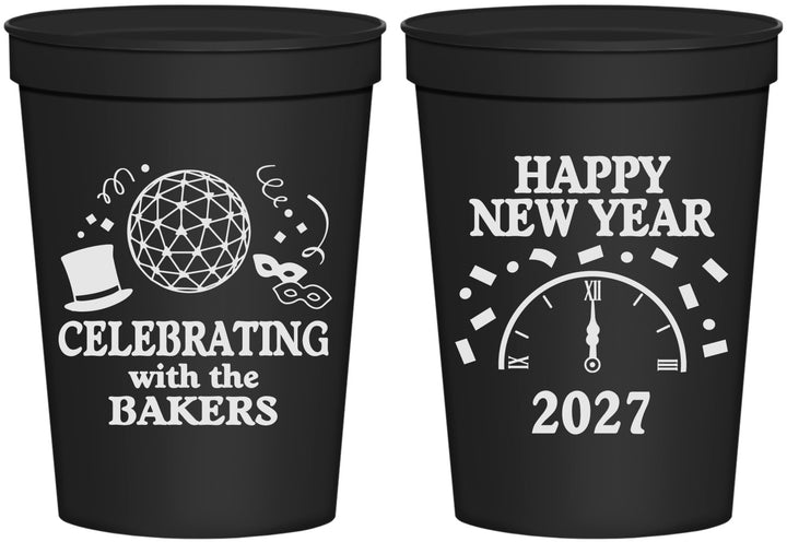 Personalized New Years 16 oz Stadium Cups - 2027 Countdown | 170010