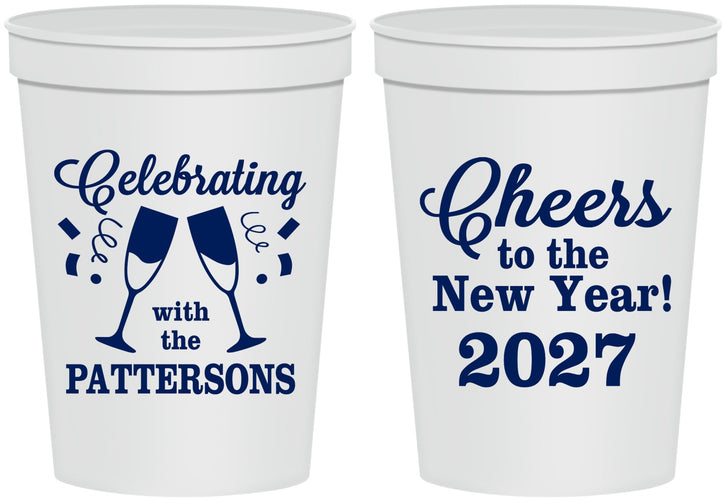 Personalized New Years 16 oz Stadium Cups - 2027 Cheers | 170011