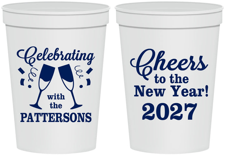 Personalized New Years 16 oz Stadium Cups - 2027 Cheers | 170011