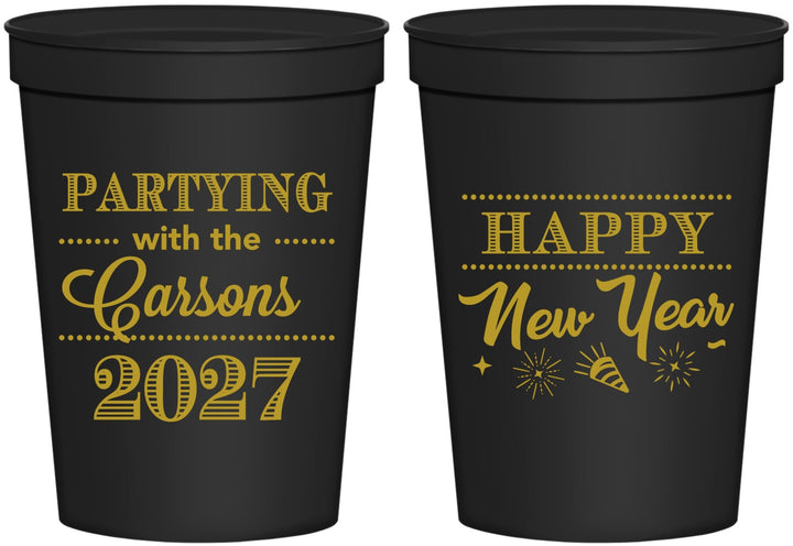 Personalized New Years 16 oz Stadium Cups - 2027 Nye | 170016