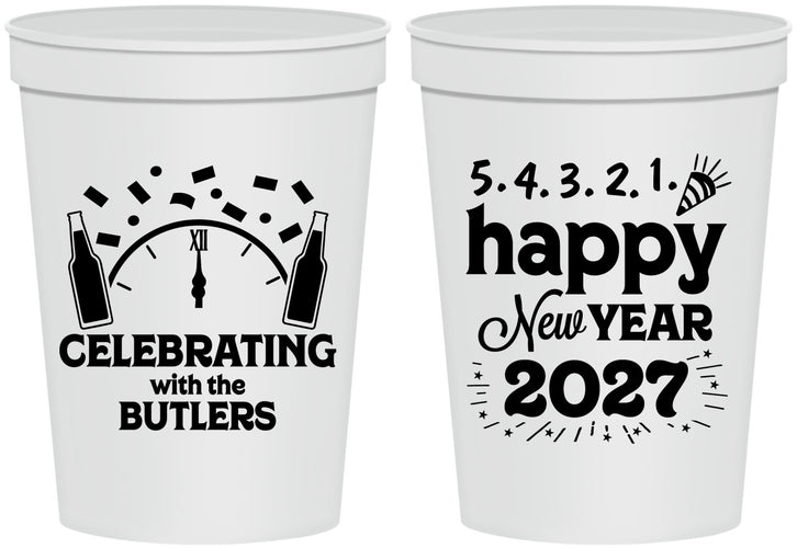 Personalized New Years 16 oz Stadium Cups - 2027 Countdown | 170021