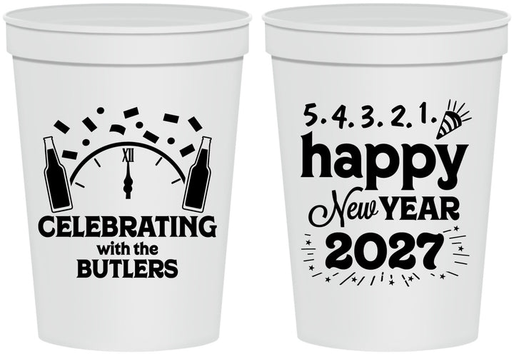Personalized New Years 16 oz Stadium Cups - 2027 Countdown | 170021