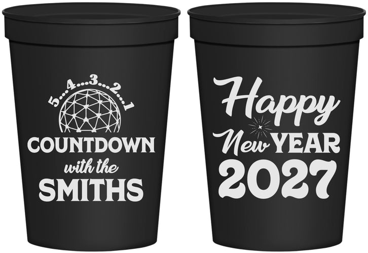 Personalized New Years 16 oz Stadium Cups - 2027 Countdown | 170026
