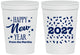 Personalized New Years 16 oz Stadium Cups - 2027 Confetti | 170027