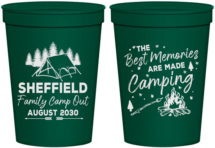 Personalized Family Vacation 16 oz Stadium Cups - Camping Park | 180015