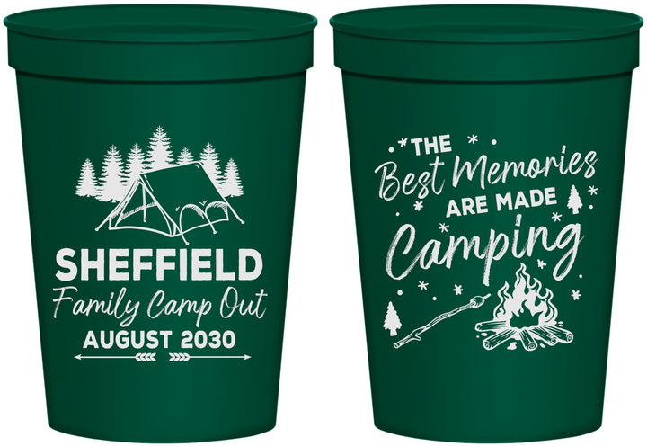 Personalized Family Vacation 16 oz Stadium Cups - Camping Park | 180015