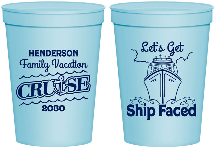 Personalized Family Vacation 16 oz Stadium Cups - Cruise | 180038