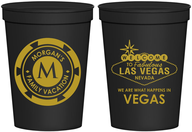 Personalized Family Vacation 16 oz Stadium Cups - Las Vegas | 180049