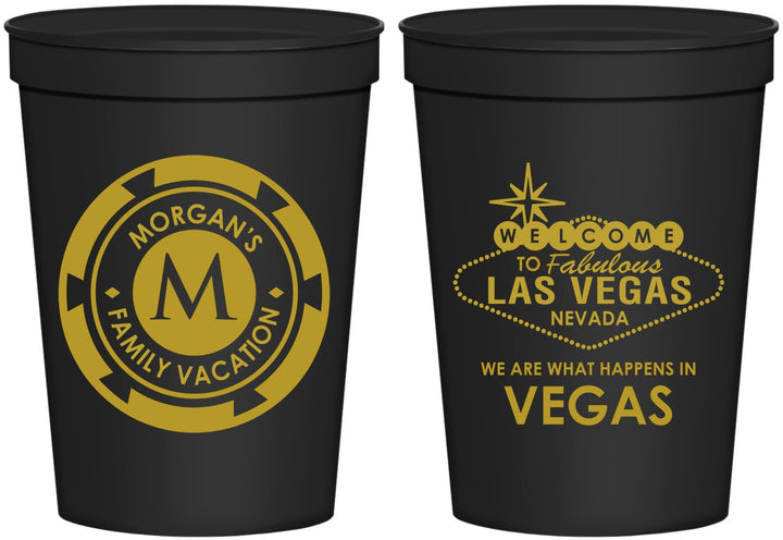 Personalized Family Vacation 16 oz Stadium Cups - Las Vegas | 180049