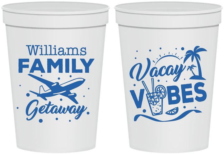 Personalized Family Vacation 16 oz Stadium Cups - Life Is Good At The Beach | 180058