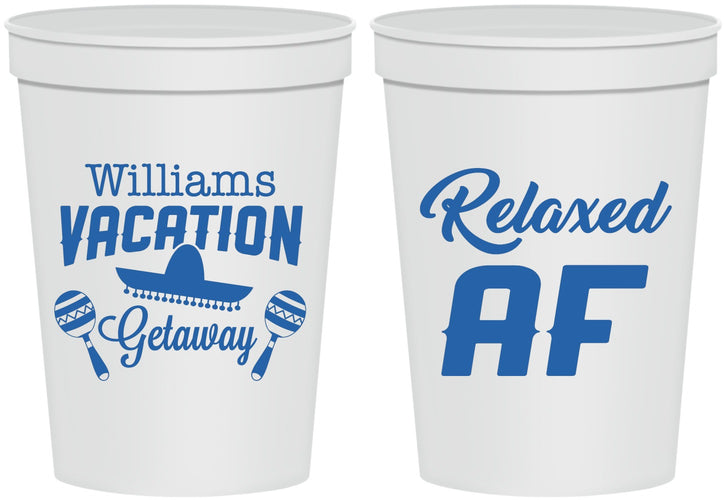 Personalized Family Vacation 16 oz Stadium Cups - Beach | 180059