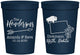 Personalized Wedding 16 oz Stadium Cups - North Dakota | 183