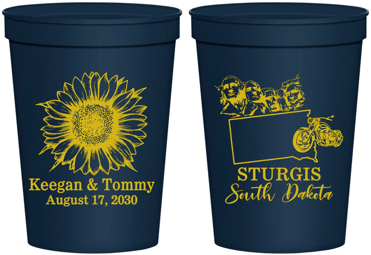 Personalized Wedding 16 oz Stadium Cups - South Dakota | 190