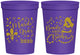 Personalized Mardi Gras 16 oz Stadium Cups - Beads And Boobs | 190005