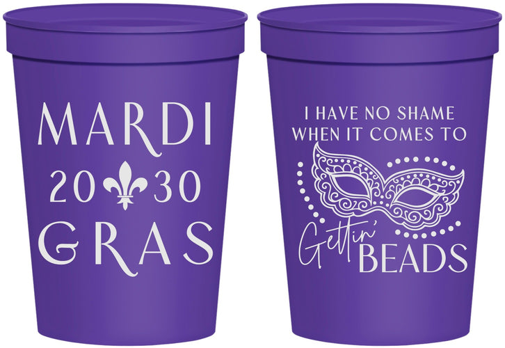 Personalized Mardi Gras 16 oz Stadium Cups - Nola New Orleans | 190006