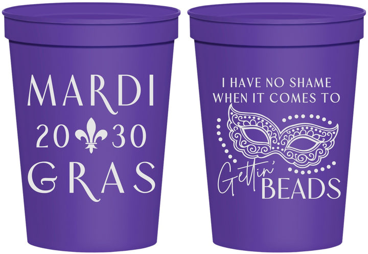 Personalized Mardi Gras 16 oz Stadium Cups - Nola New Orleans | 190006