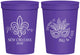 Personalized Mardi Gras 16 oz Stadium Cups - Fleur De Lis | 190010