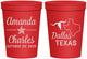 Personalized Wedding 16 oz Stadium Cups - Texas | 192