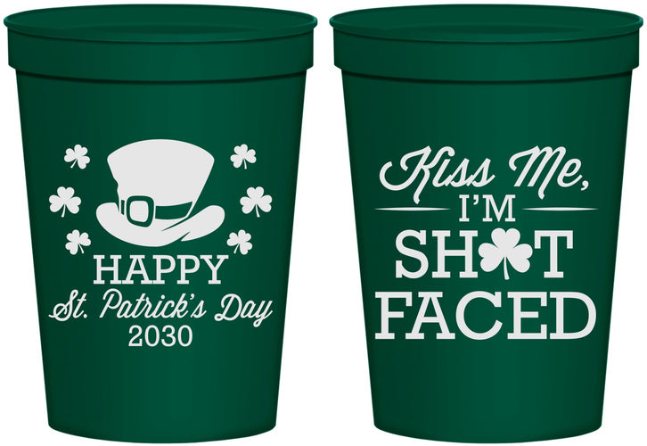 Personalized St Patricks Day 16 oz Stadium Cups - Leprechaun | 200009