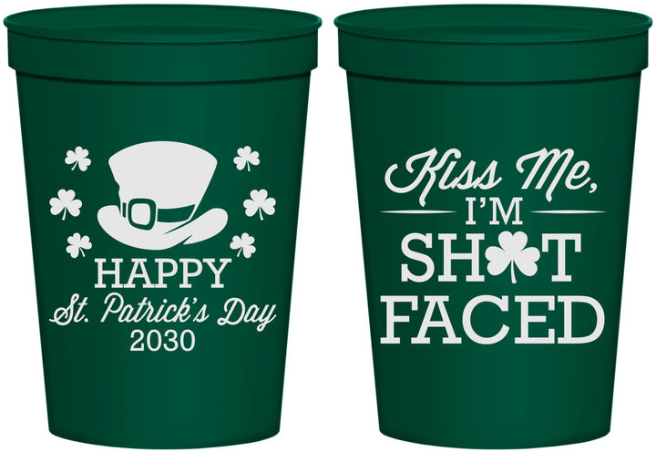 Personalized St Patricks Day 16 oz Stadium Cups - Leprechaun | 200009