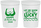 Personalized St Patricks Day 16 oz Stadium Cups - Shamrocks | 200015