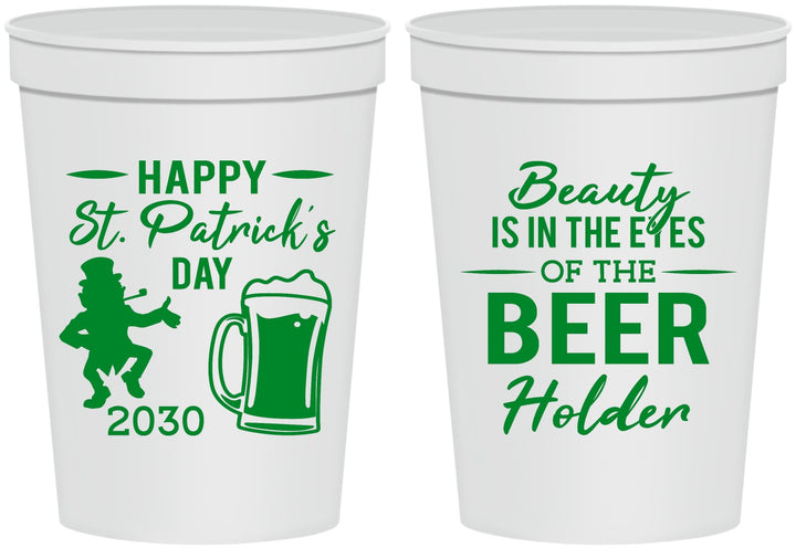 Personalized St Patricks Day 16 oz Stadium Cups - Leprechaun | 200019